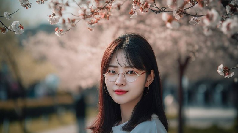 A Chinese 18-year-old girl, student, white shirt, happy girl, smiling face, black hair, standing, in 2020, at university, spring season, the roadside is full of crabapple blossoms, hyper realistic portrait photography, pale skin, wide shot, natural lighting, Nikon NIKKOR Z, 85mm f1. 8 S --ar 16:9 --v 5#生图 #prompt #MidjourneyA Chinese 18-year-old girl, student, white shirt, happy girl, smiling face, black hair, standing, in 2020, at university, spring season, the roadside is full of crabapple blossoms, hyper realistic portrait photography, pale skin, wide shot, natural lighting, Nikon NIKKOR Z, 85mm f1. 8 S --ar 16:9 --v 5#生图 #prompt #Midjourney